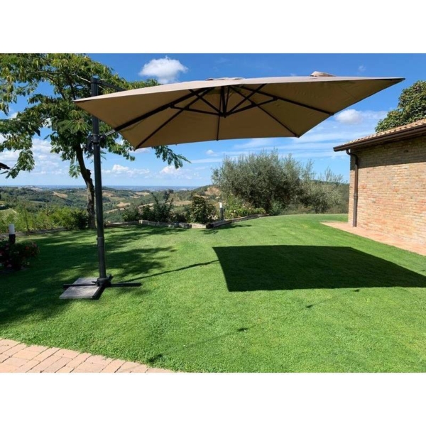 Ombrellone da Giardino a Palo Laterale in Alluminio. Misure 4x4 m. Art 342 - immagine 2