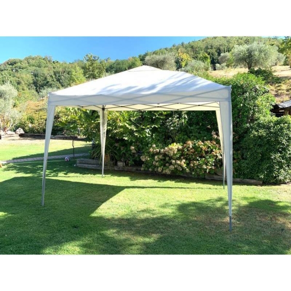 Gazebo Pieghevole da Giardino in Acciaio con Sacca da Trasporto. Misure 3x3 m. Art 360 - immagine 2
