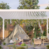 Pergola Bioclimatica VENERE in Alluminio. Apertura Elettrica con Luci LED Integrate.