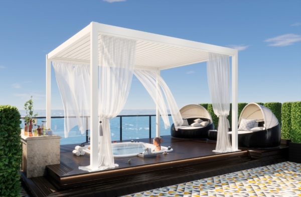 Tenda ombreggiante e decorativa per pergola Marte e Nettuno