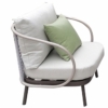 Set salotto 5 pezzi "ARIANNA" composto da divano 2 posti, 2 poltrone e 2 tavolini. Struttura in alluminio. - immagine 3