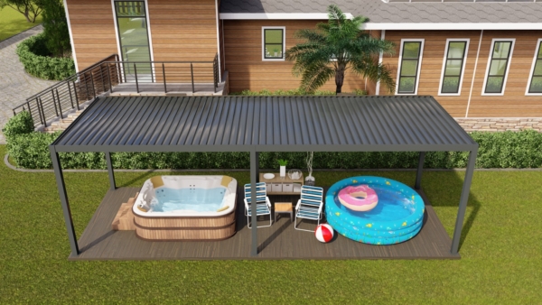 Pergola Bioclimatica MARTE in Alluminio con Apertura Manuale. - immagine 3