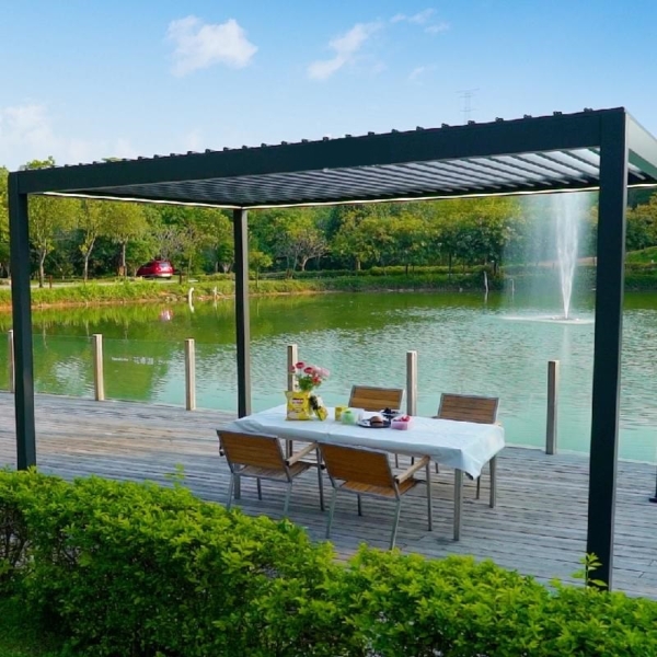 Pergola Bioclimatica MARTE in Alluminio con Apertura Manuale. - immagine 2