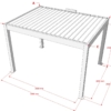 Pergola Bioclimatica VENERE in Alluminio. Apertura Elettrica con Luci LED Integrate. - immagine 9