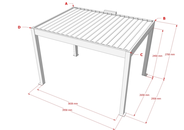 Pergola Bioclimatica VENERE in Alluminio. Apertura Elettrica con Luci LED Integrate. - immagine 9
