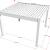 Pergola Bioclimatica VENERE in Alluminio. Apertura Elettrica con Luci LED Integrate. - immagine 8