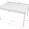 Pergola Bioclimatica VENERE in Alluminio. Apertura Elettrica con Luci LED Integrate. - immagine 7