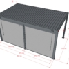 Frangisole ombreggiante laterale per pergola Marte e Nettuno. - immagine 5