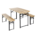 Set Birreria 120x60 cm in Legno di Abete con 2 Panche. Art. 422