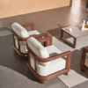 Set GINEVRA composto da divano 3 posti, 2 poltrone e 1 tavolino. Struttura in alluminio. - immagine 2