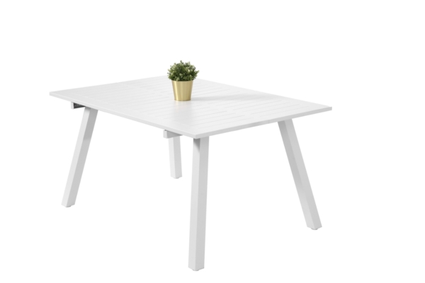Tavolo PESCI in alluminio da rettangolare a quadrato 100/145 x 145 cm